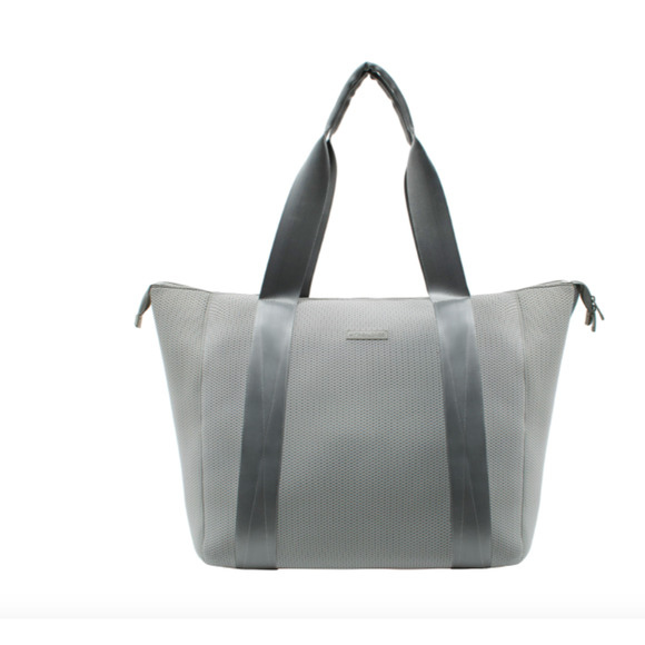 Tagalongs Handbags - NWT! MY TAGALONGS WEEKENDER BAG BILLIE NEOPRENE Dots GREY NEUTRAL